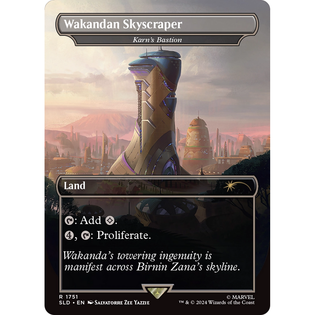 Wakandan Skyscraper - Karn's Bastion (SLD-1751) - Secret Lair Drop / Wakandan Skyscraper (Borderless)