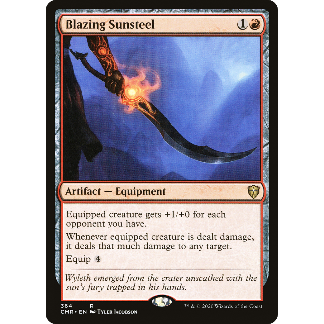Blazing Sunsteel (CMR-364) - Commander Legends