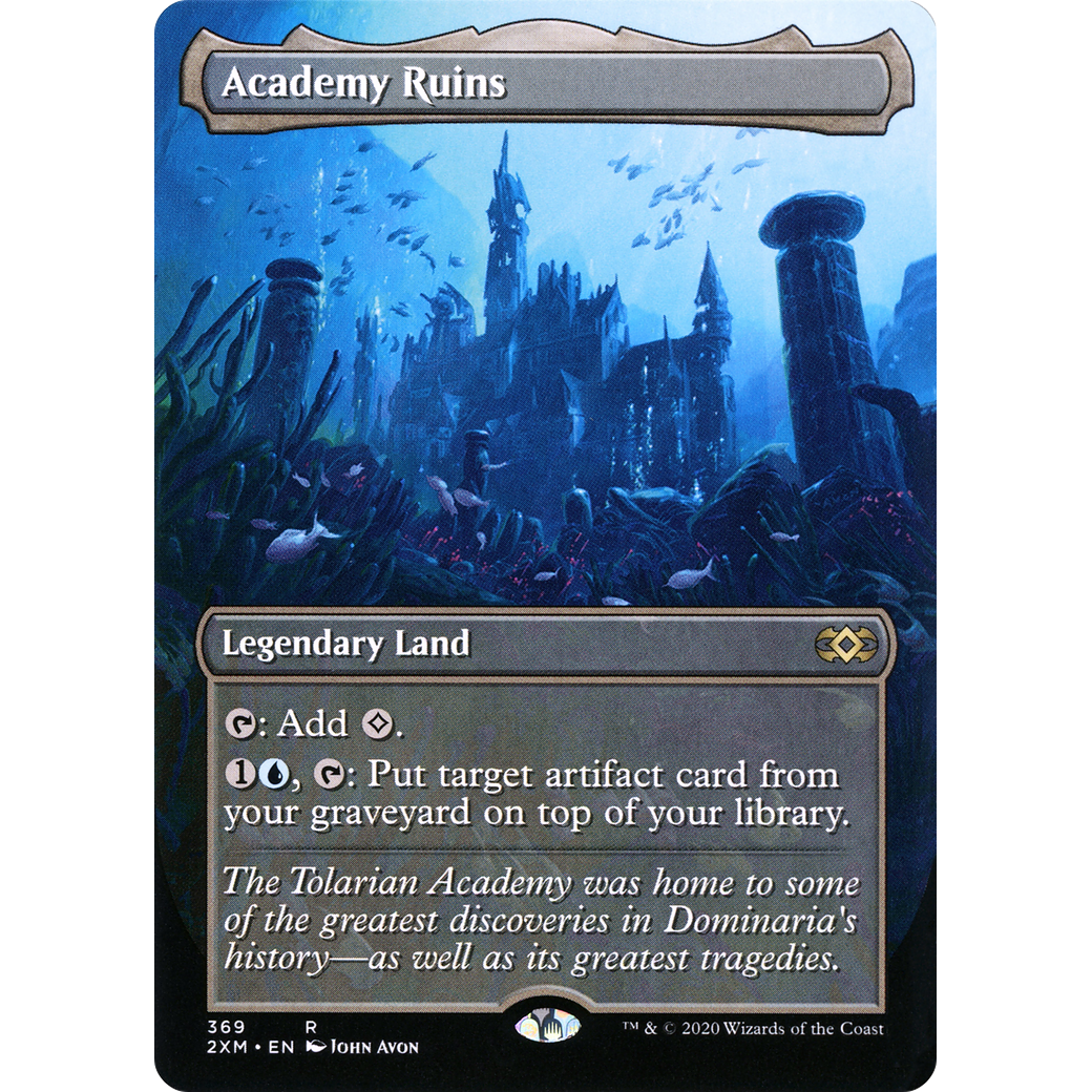 Academy Ruins (Borderless) (2XM-369) - Double Masters (Borderless) Foil