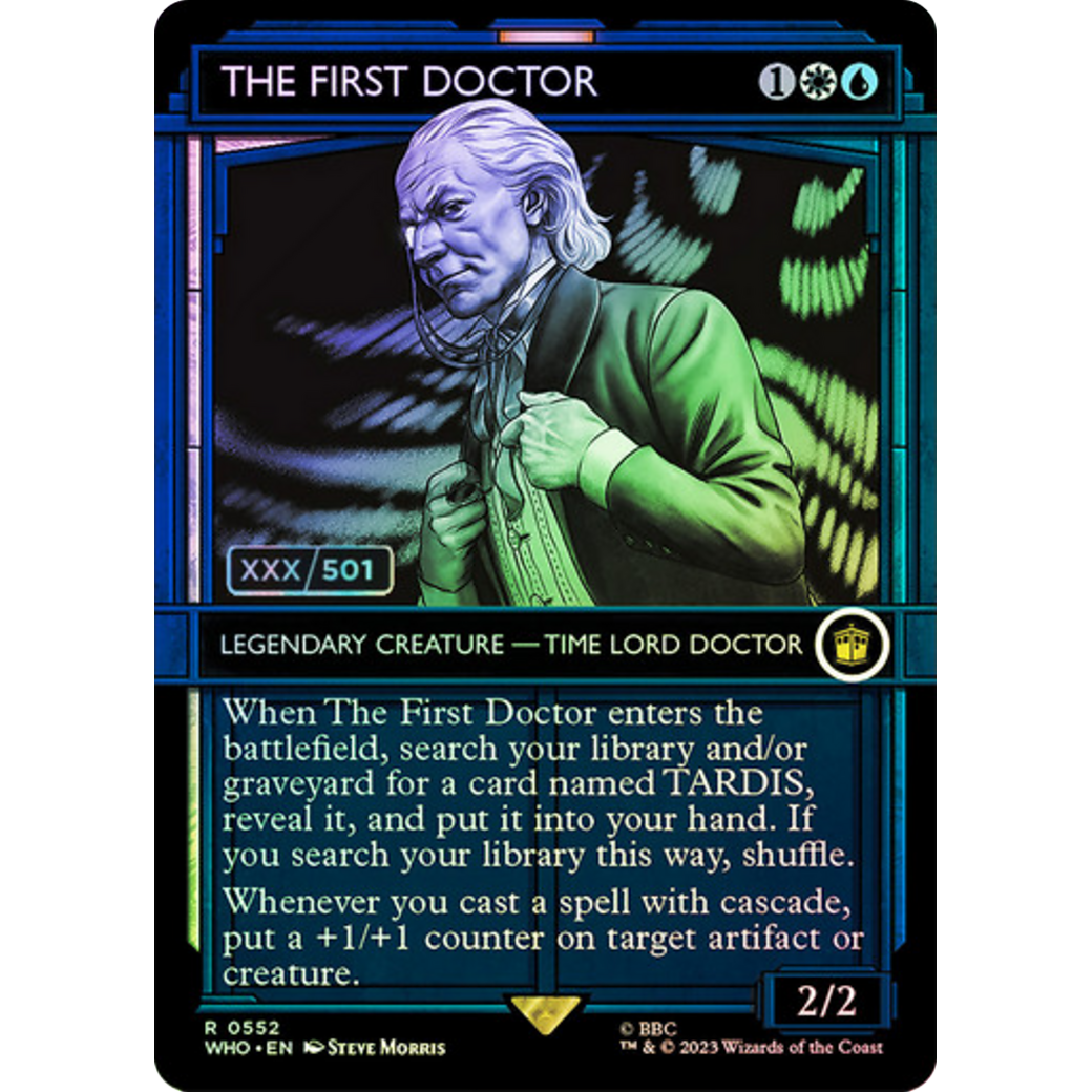 The First Doctor (Serial Numbered) (WHO-552) - Doctor Who: (Showcase) (Borderless) Foil