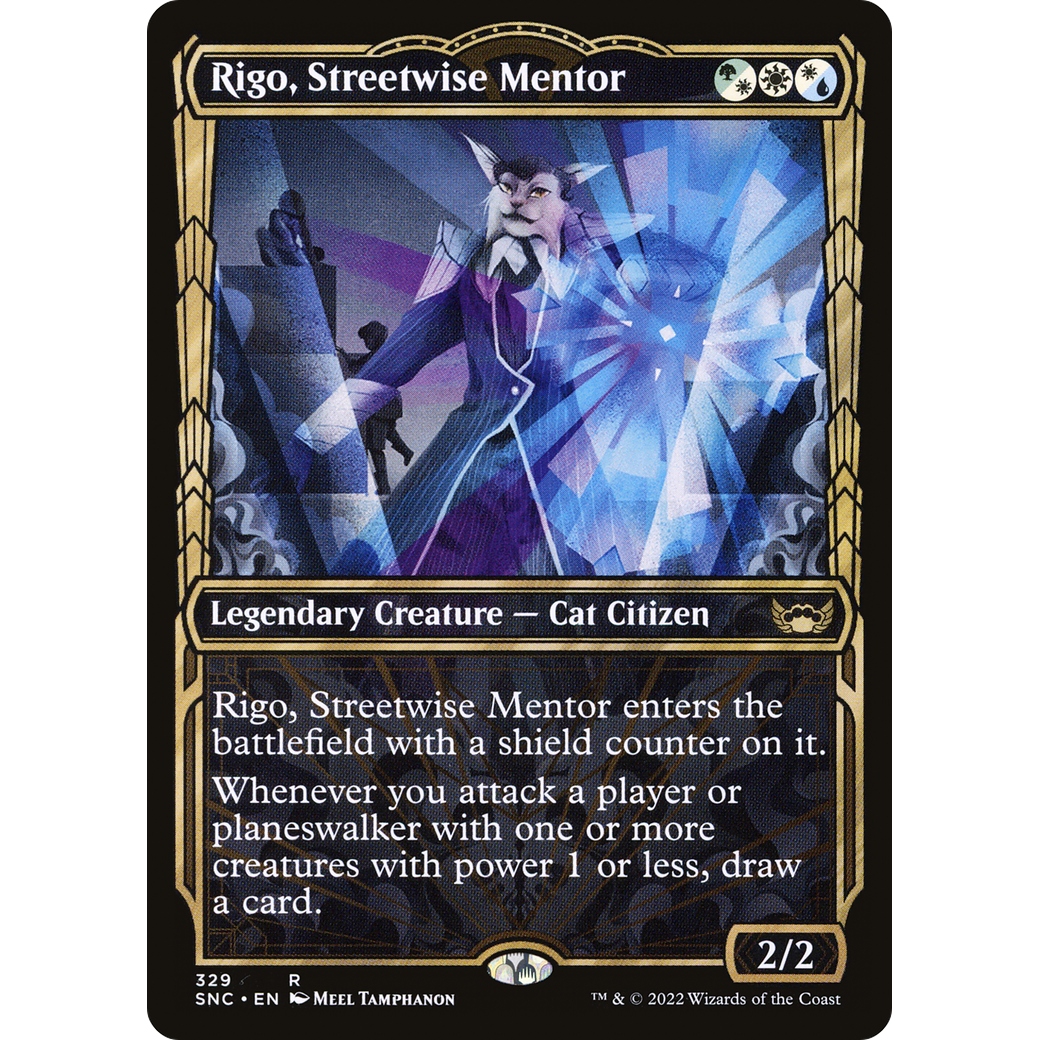 Rigo, Streetwise Mentor (Showcase) (SNC-329) - Streets of New Capenna: (Showcase) Foil