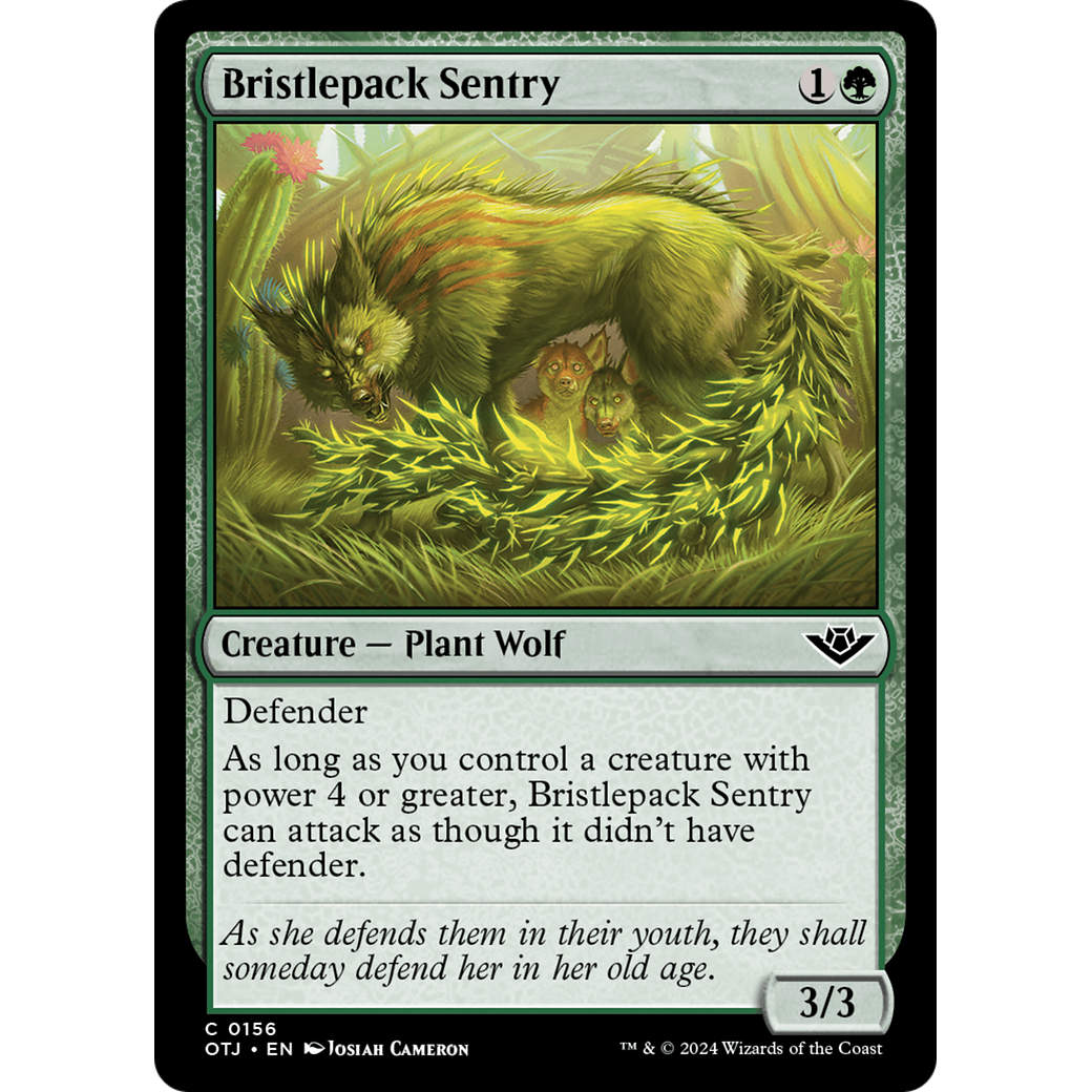 Bristlepack Sentry (OTJ-156) - Outlaws of Thunder Junction Foil