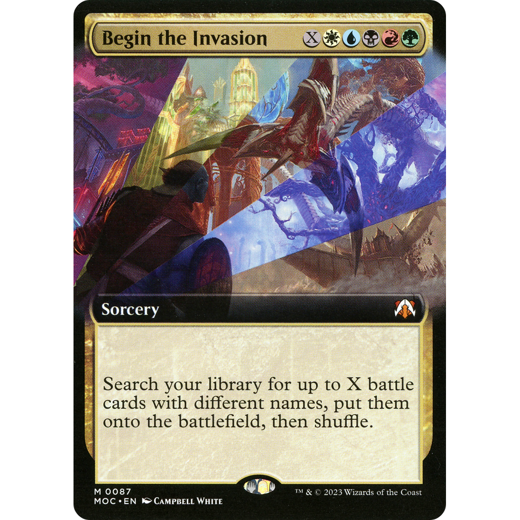 Begin the Invasion (MOC-087) - March of the Machine Commander: (Extended Art) Foil