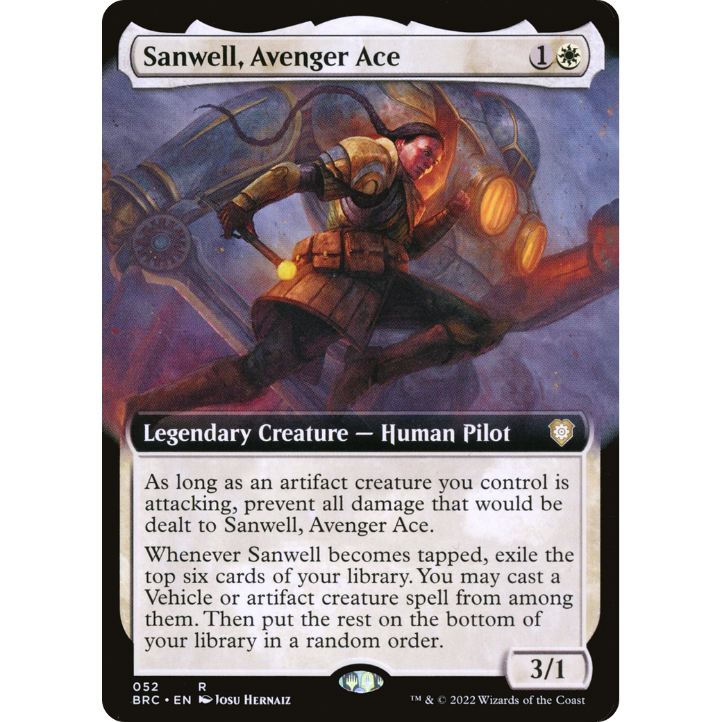 Sanwell, Avenger Ace (Extended Art) (BRC-052) - The Brothers' War Commander: (Extended Art)