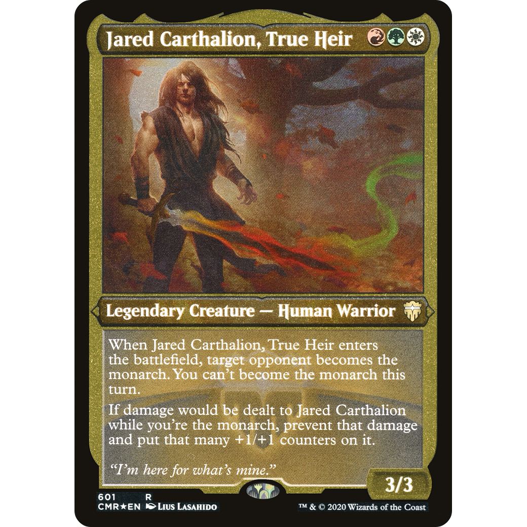 Jared Carthalion, True Heir (Foil Etched) (CMR-601) - Commander Legends Foil