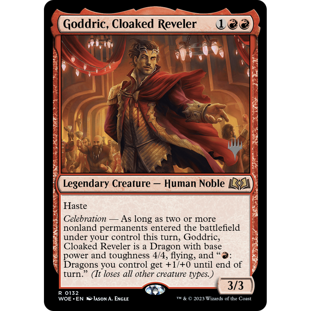 Goddric, Cloaked Reveler (PPWOE-132P) - Wilds of Eldraine Promos