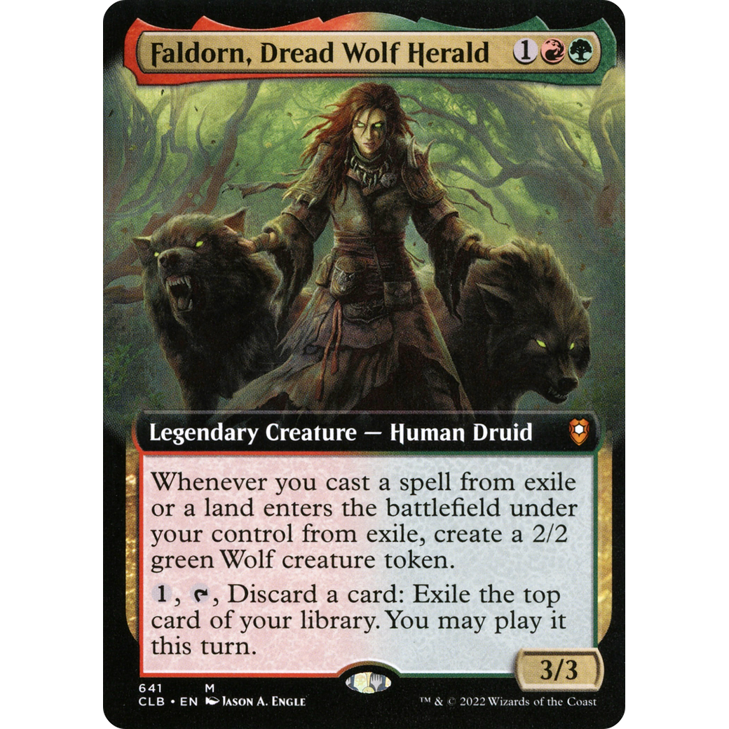 Faldorn, Dread Wolf Herald (CLB-641) - Commander Legends: Battle for Baldur's Gate: (Extended Art) Foil