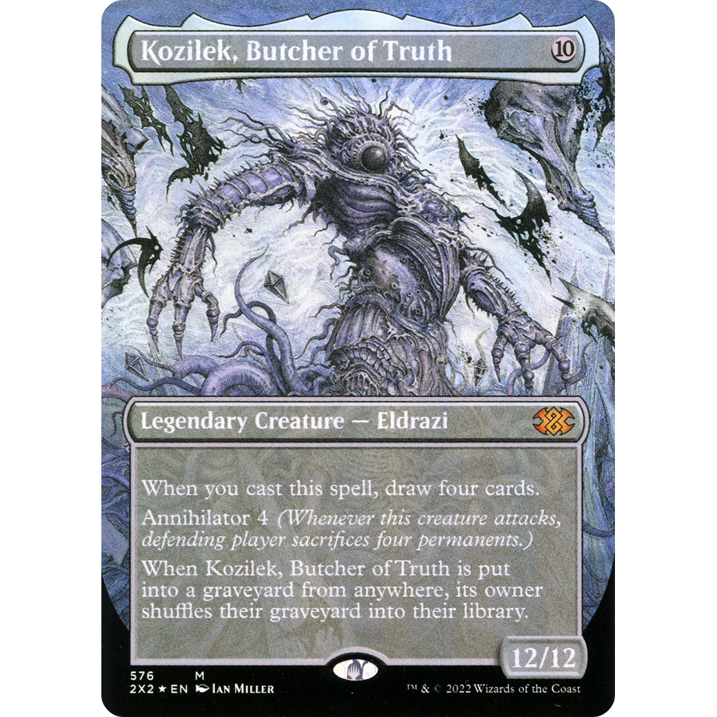 Kozilek, Butcher of Truth (Textured Foil) (2X2-576) - Double Masters 2022 (Borderless) Foil