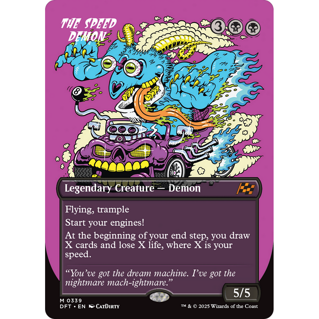 The Speed Demon (DFT-339) - Aetherdrift (Borderless) Foil