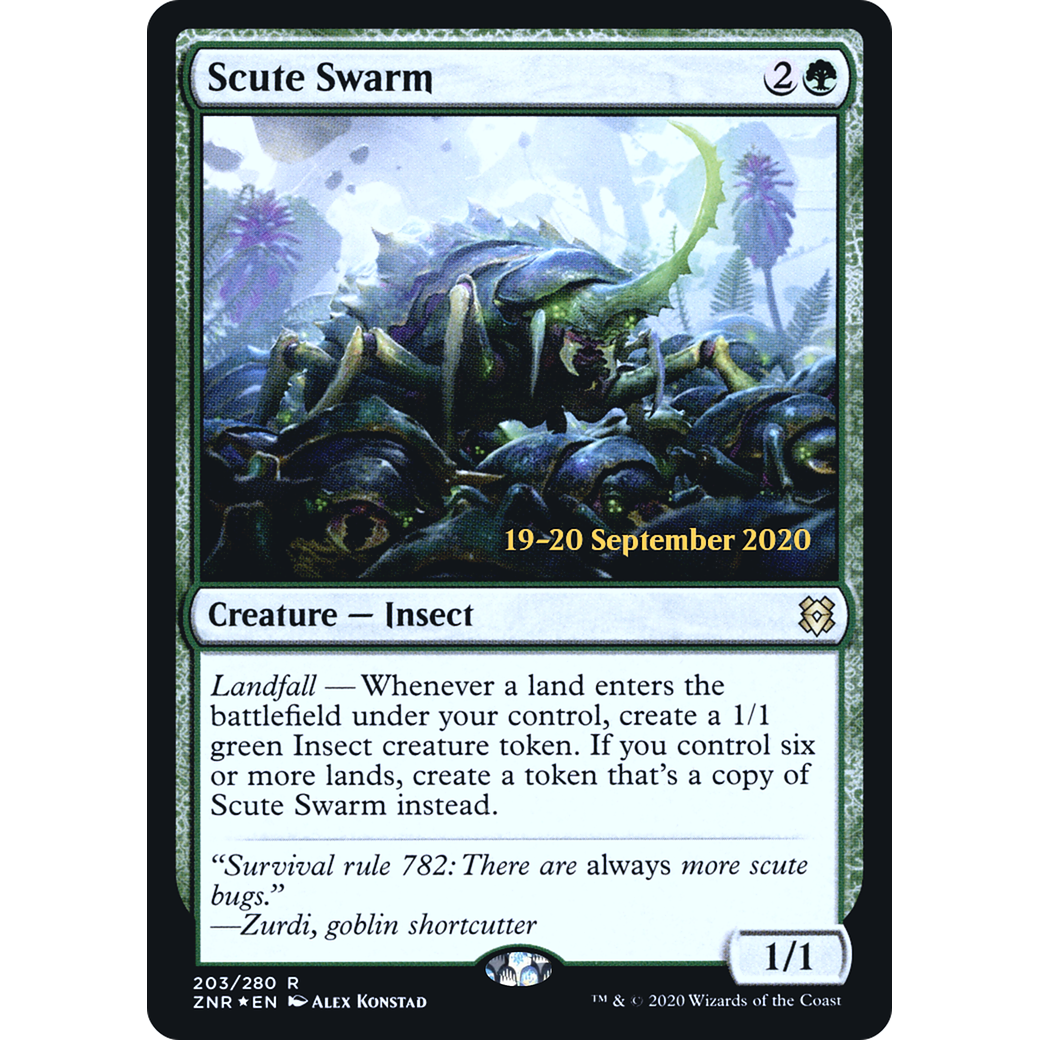 Scute Swarm (PRE-203) - Zendikar Rising Promos Foil