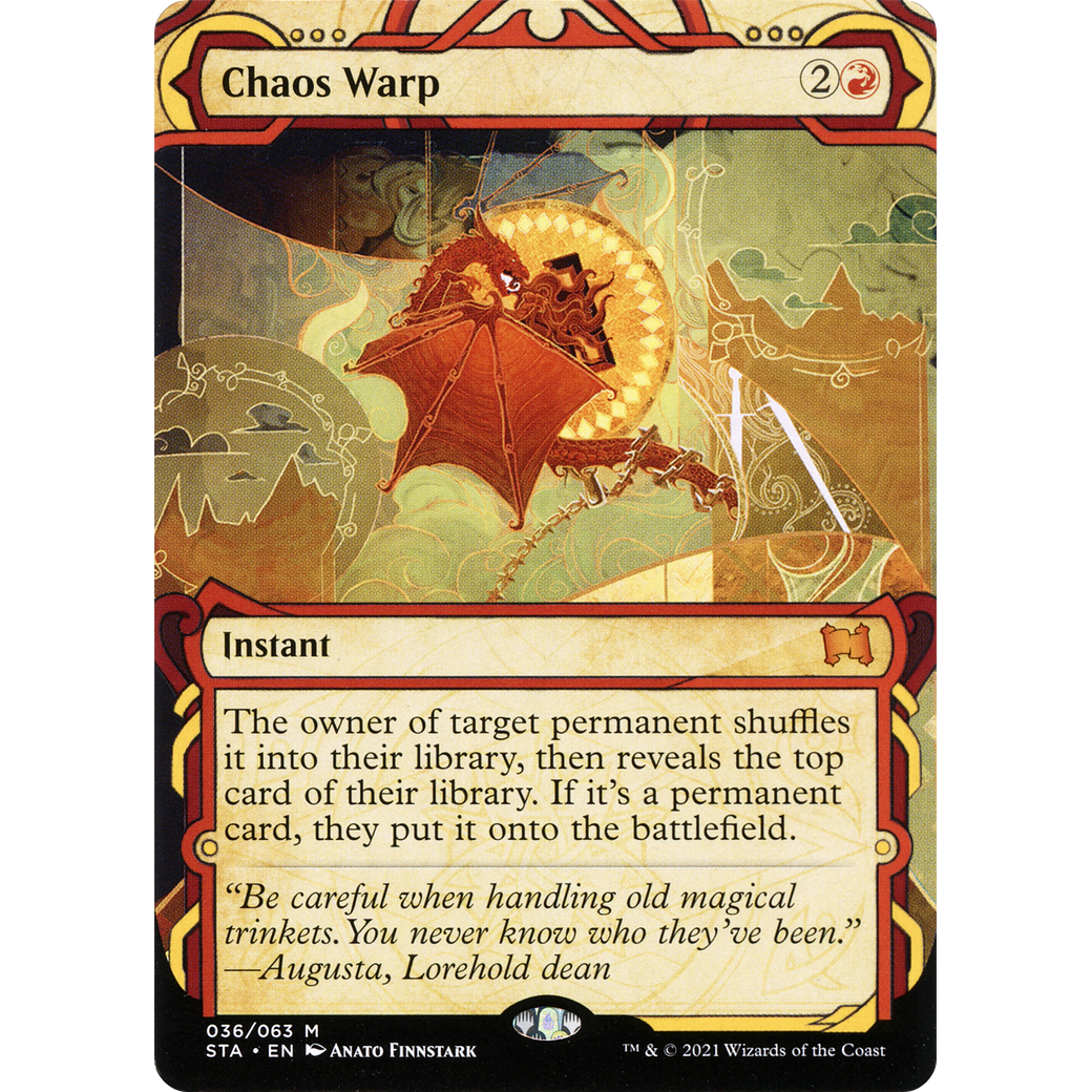Chaos Warp (STA-036) - Strixhaven Mystical Archive: (Showcase) (Borderless)