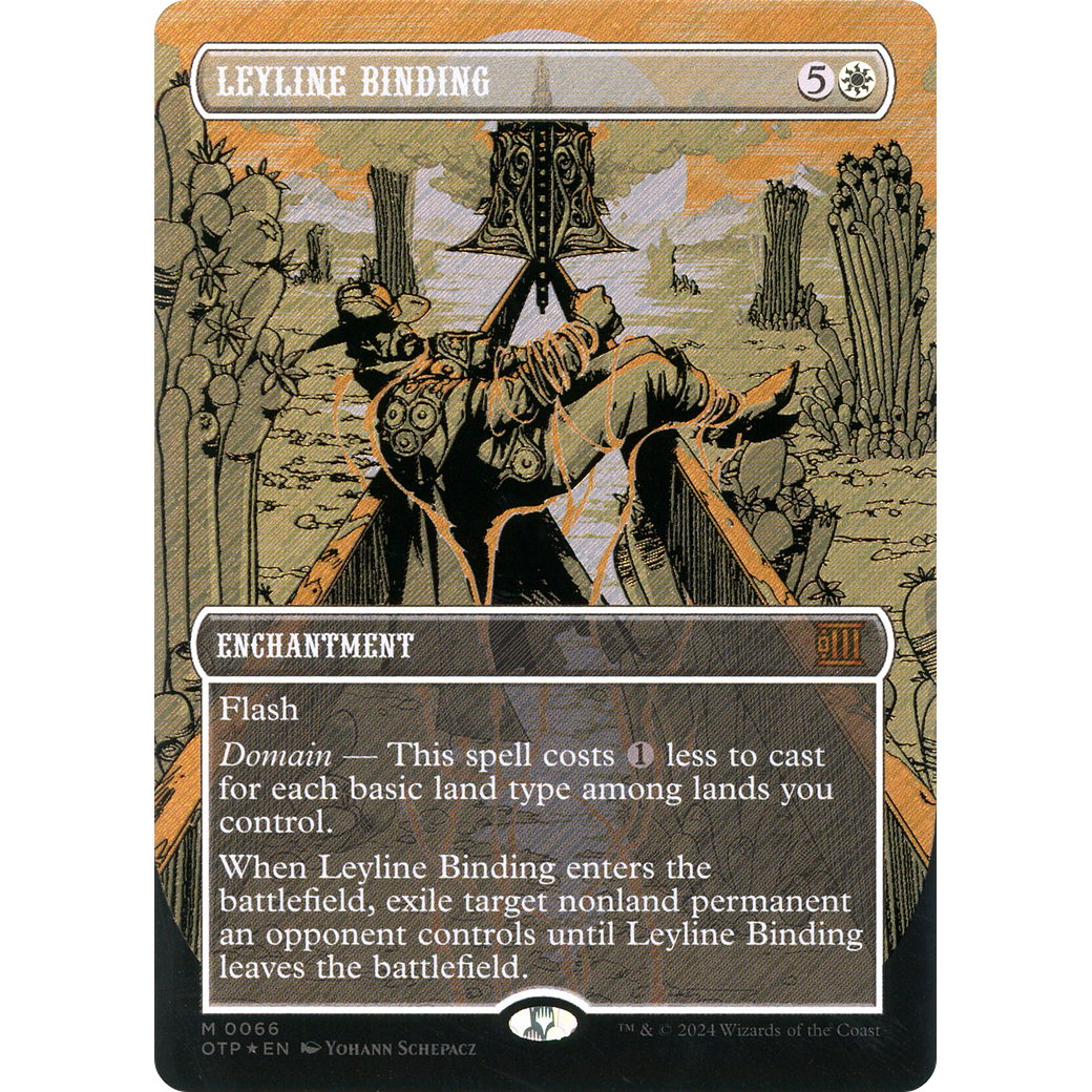 Leyline Binding (Textured Foil) (OTP-066) - Breaking News (Borderless) Foil