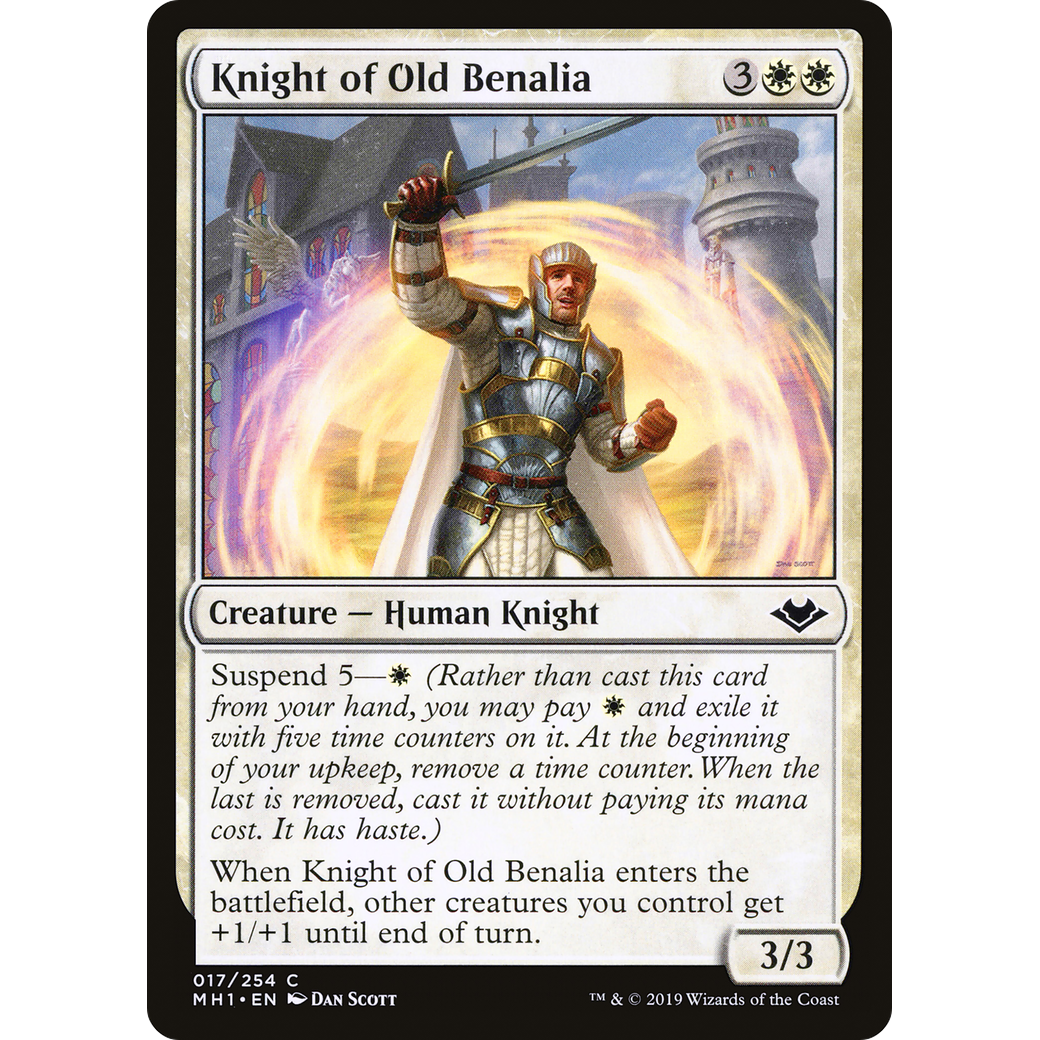 Knight of Old Benalia (MH1-017) - Modern Horizons Foil