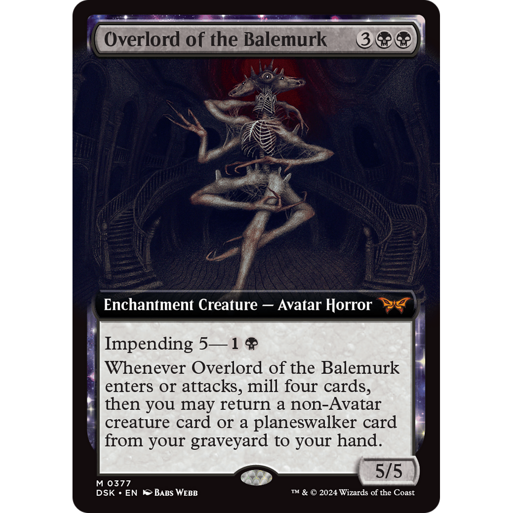 Overlord of the Balemurk (DSK-377) - Duskmourn: House of Horror: (Extended Art, enchantment)