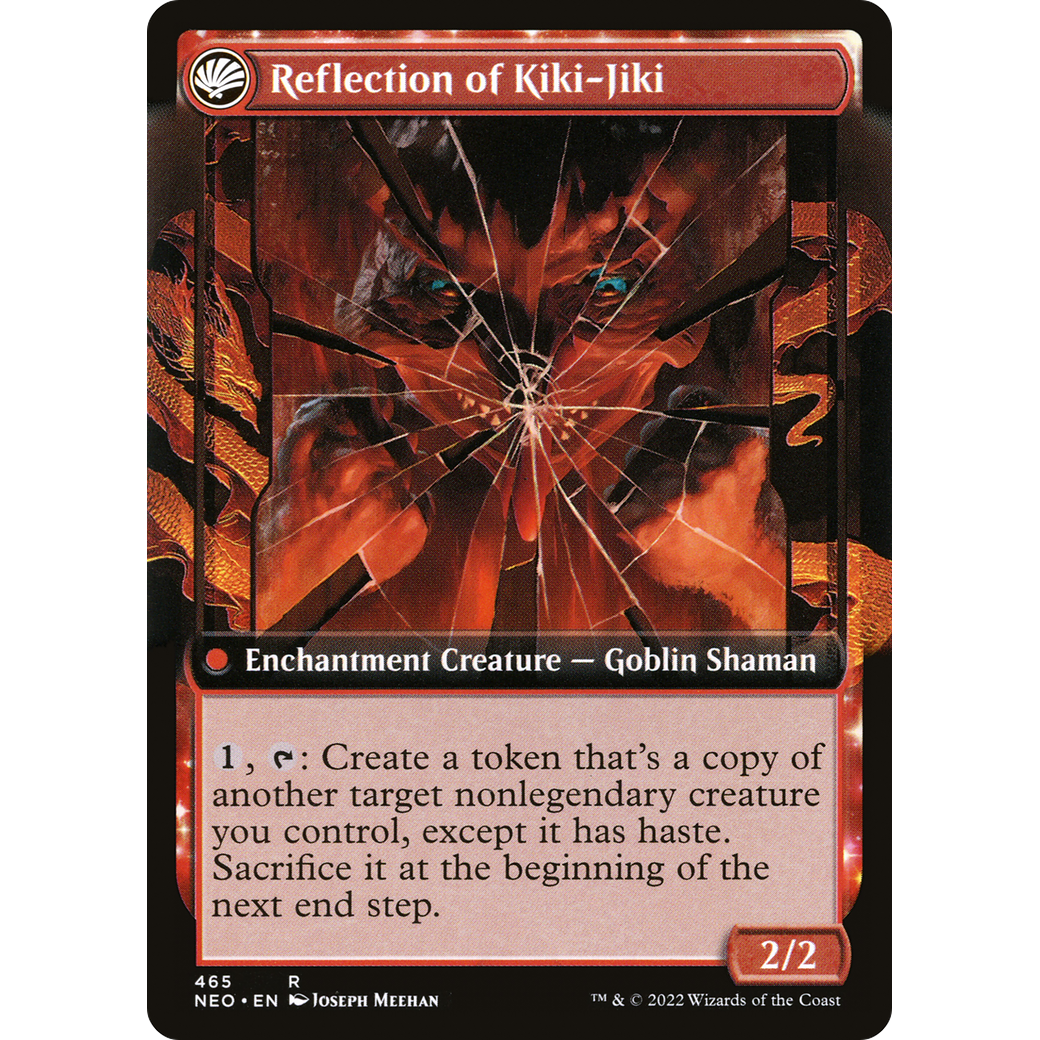 Fable of the Mirror-Breaker // Reflection of Kiki-Jiki (NEO-465) - Kamigawa: Neon Dynasty: (Extended Art, fandfc, enchantment)