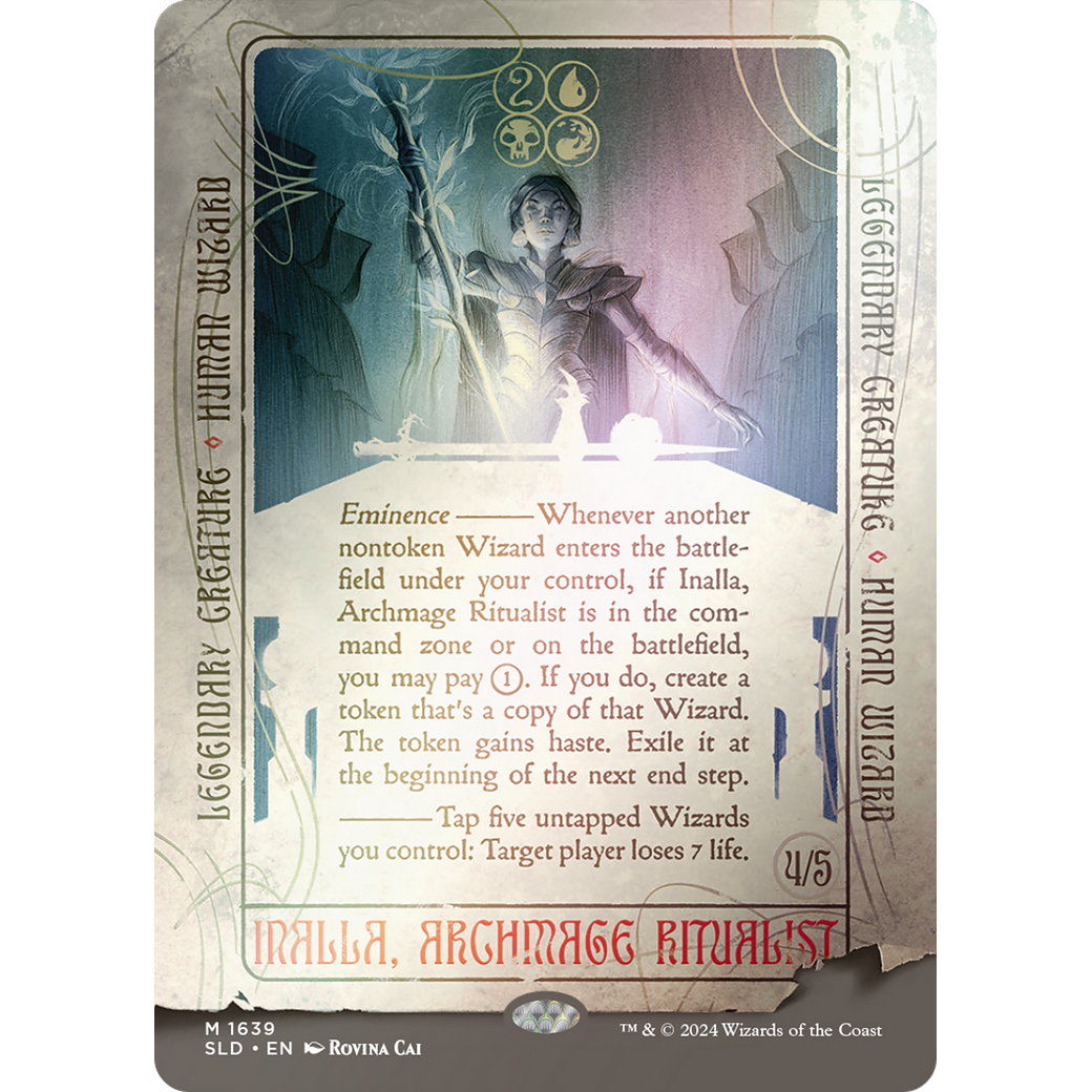 Inalla, Archmage Ritualist (Rainbow Foil) (SLD-1639) - Secret Lair Drop (Borderless) Foil