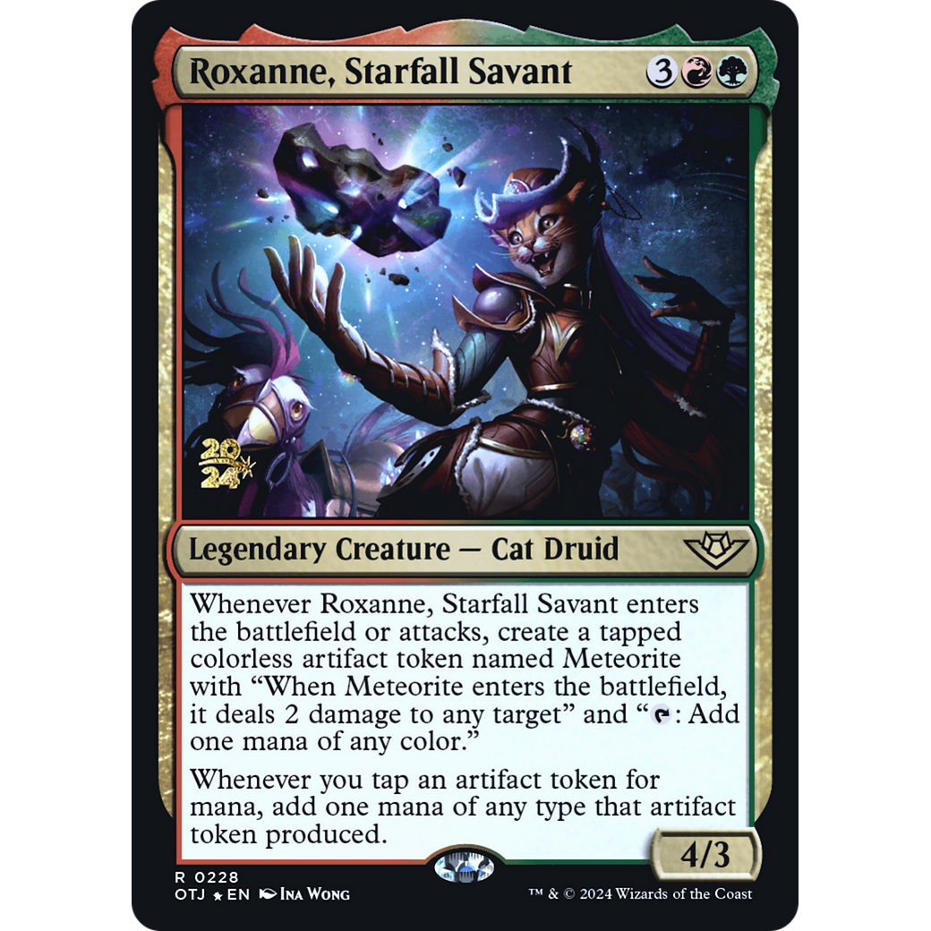 Roxanne, Starfall Savant (PRE-228S) - Outlaws of Thunder Junction Promos Foil