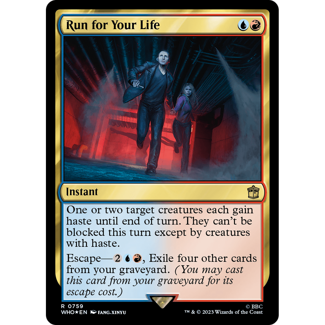 Run for Your Life (Surge Foil) (WHO-759) - Doctor Who Foil