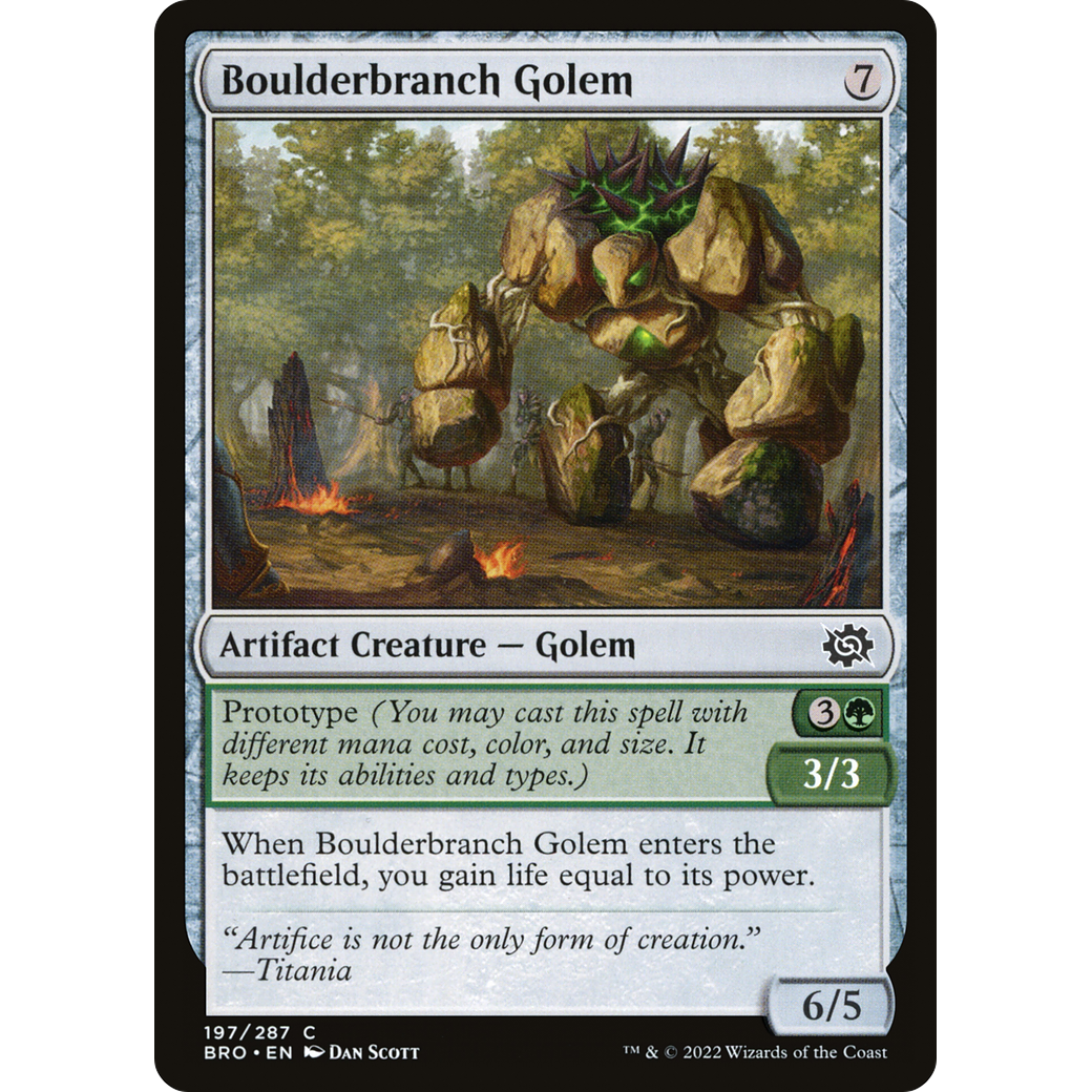 Boulderbranch Golem (BRO-197) - The Brothers' War Foil