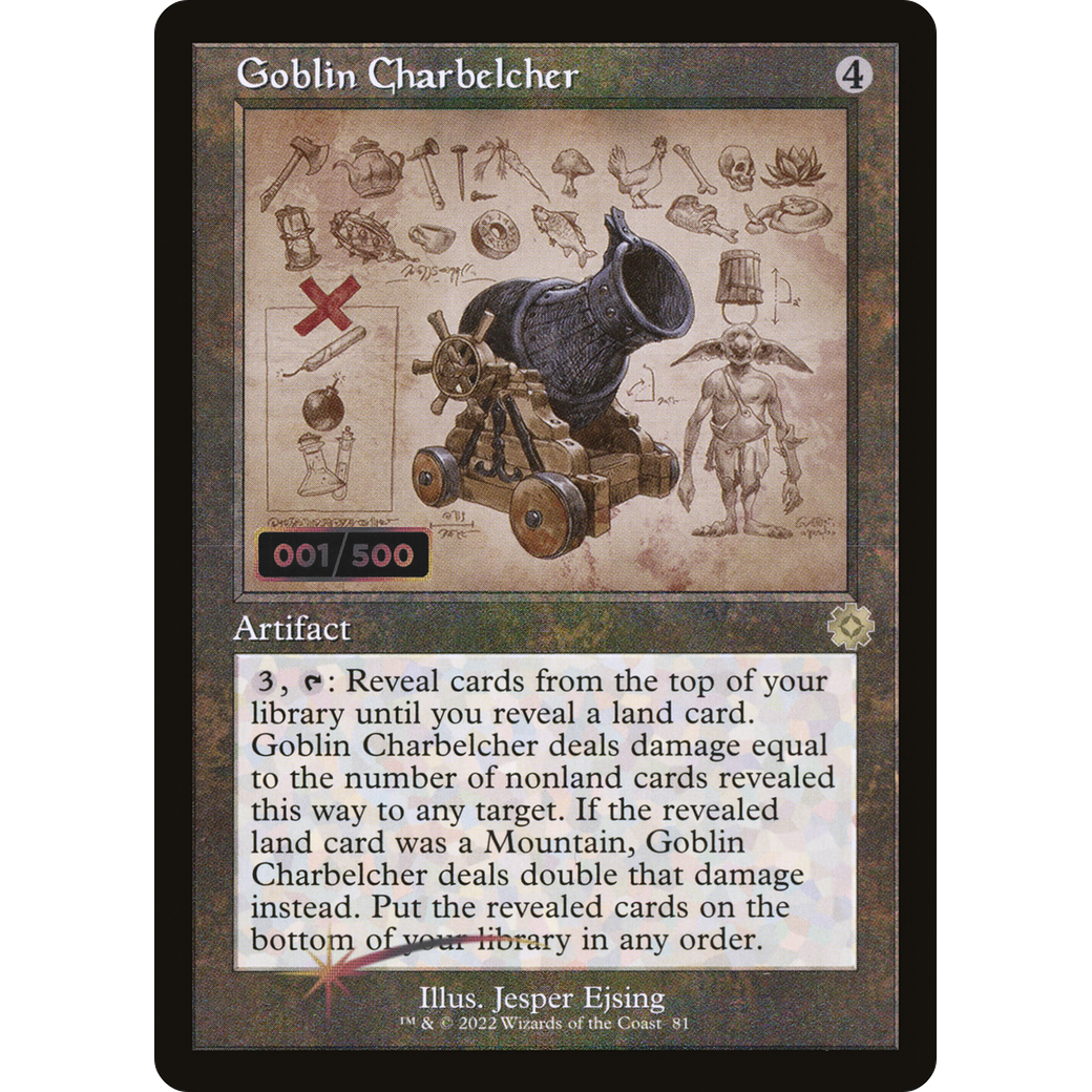 Goblin Charbelcher (Schematic) (Serial Numbered) (BRR-081) - The Brothers' War Retro Artifacts Foil