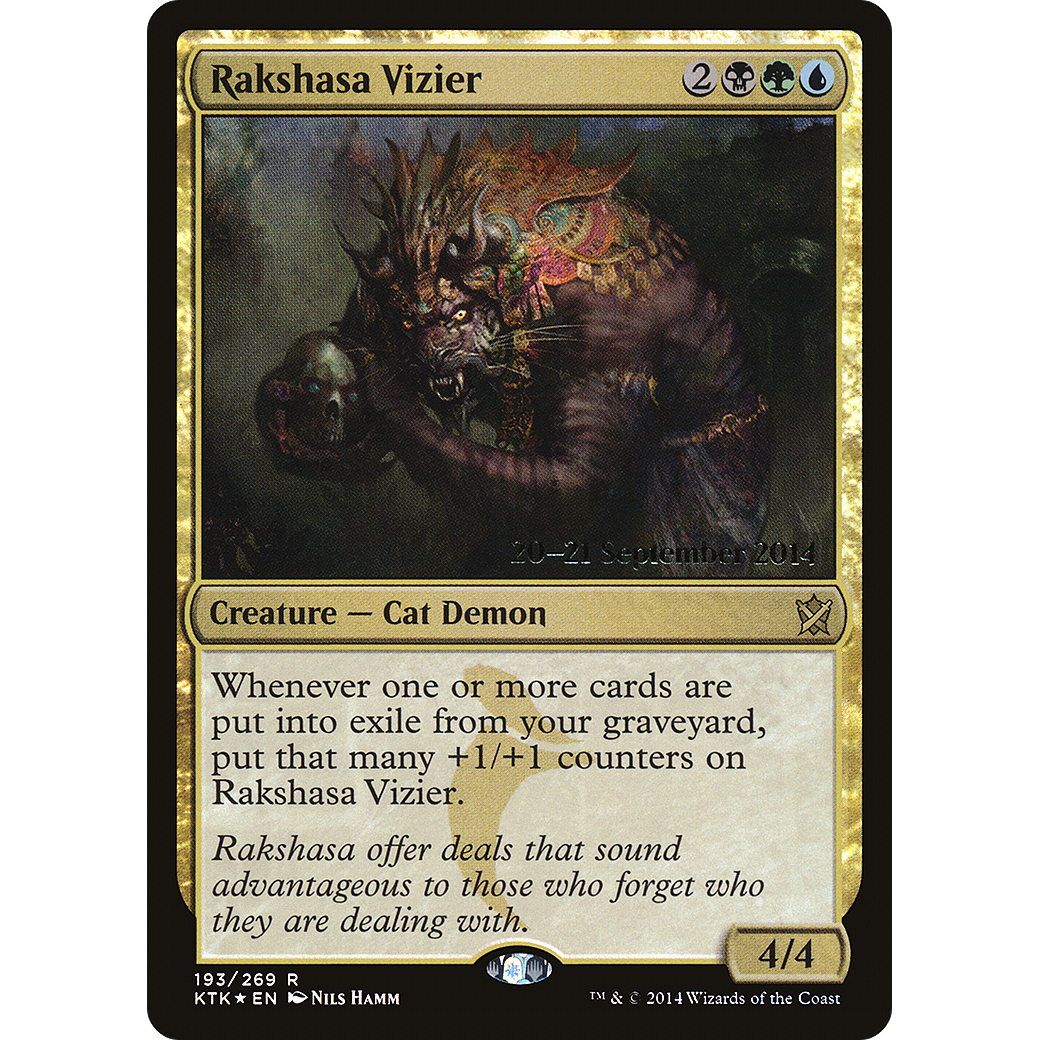 Rakshasa Vizier (PRE-193) - Khans of Tarkir Promos Foil