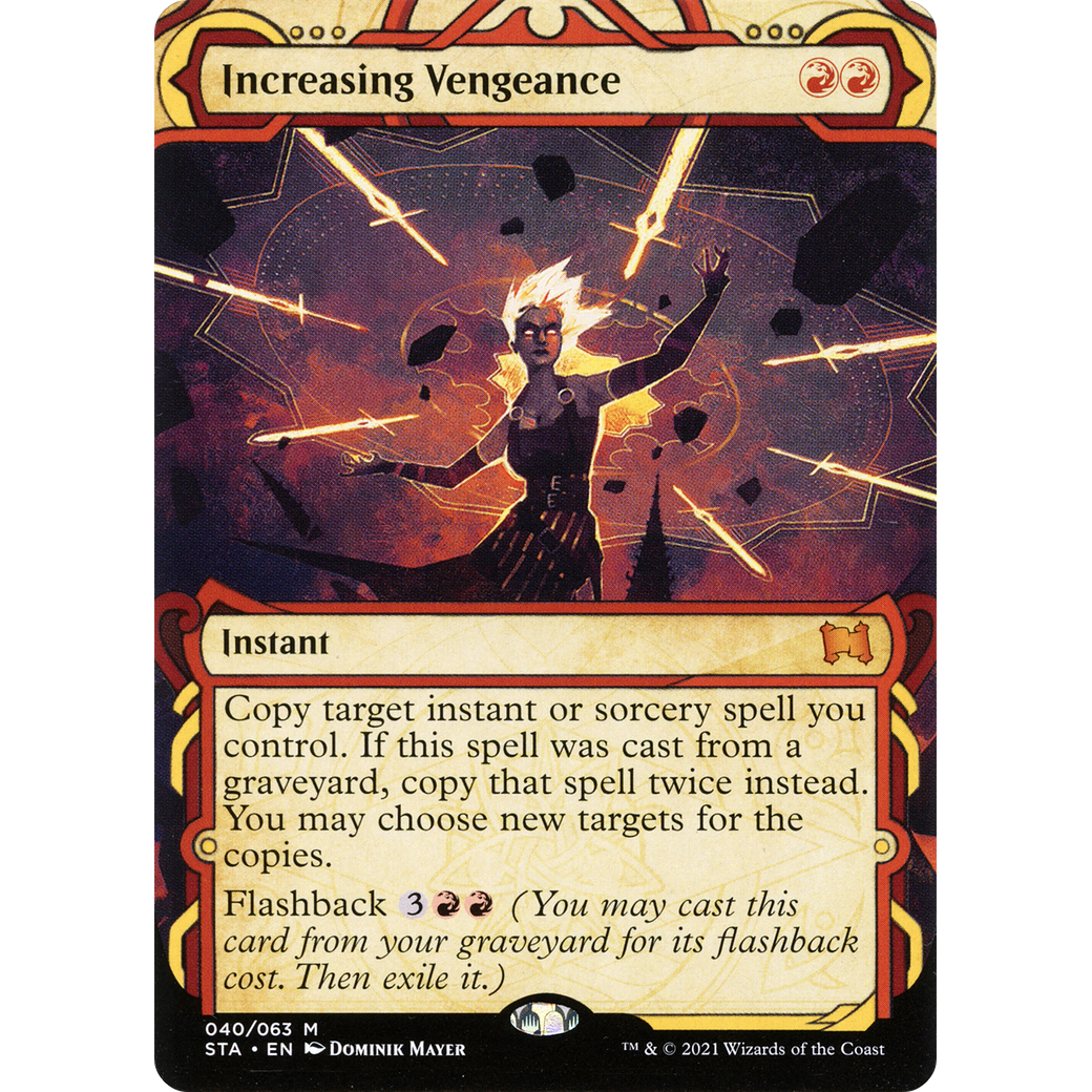 Increasing Vengeance (STA-040) - Strixhaven Mystical Archive: (Showcase) (Borderless) Foil