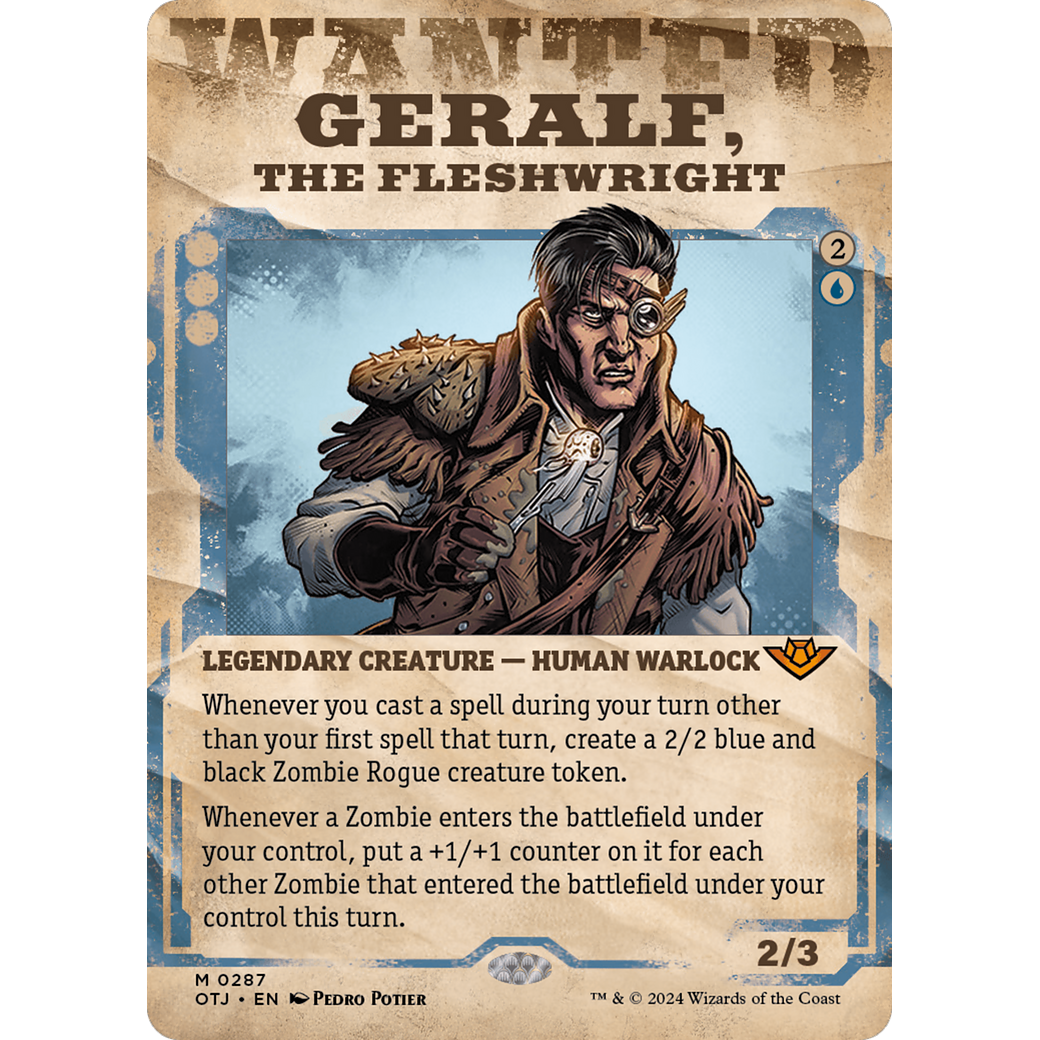 Geralf, the Fleshwright (OTJ-287) - Outlaws of Thunder Junction: (Showcase) (Borderless) Foil