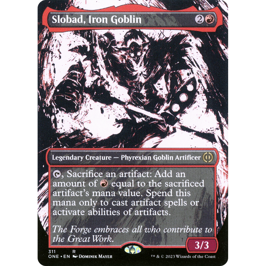 Slobad, Iron Goblin (ONE-311) - Phyrexia: All Will Be One: (Showcase) (Borderless)