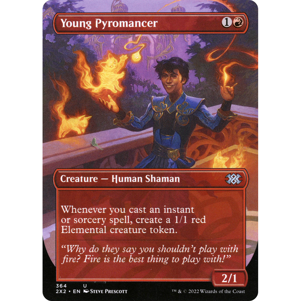 Young Pyromancer (Borderless) (2X2-364) - Double Masters 2022 (Borderless) Foil