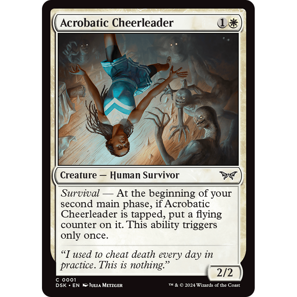 Acrobatic Cheerleader (DSK-001) - Duskmourn: House of Horror Foil