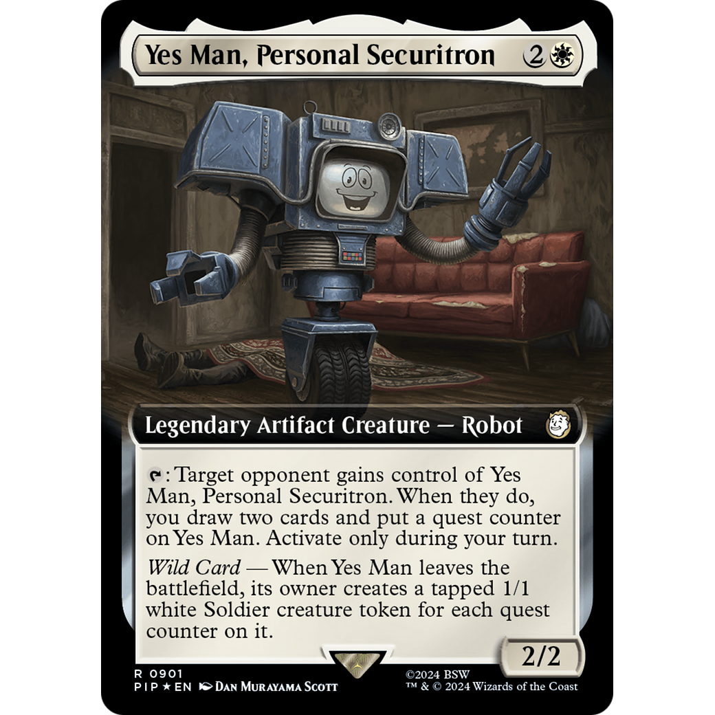 Yes Man, Personal Securitron (PIP-901) - Fallout: (Extended Art) Foil