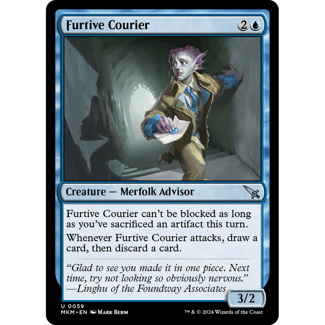 Furtive Courier (MKM-059) - Murders at Karlov Manor Foil