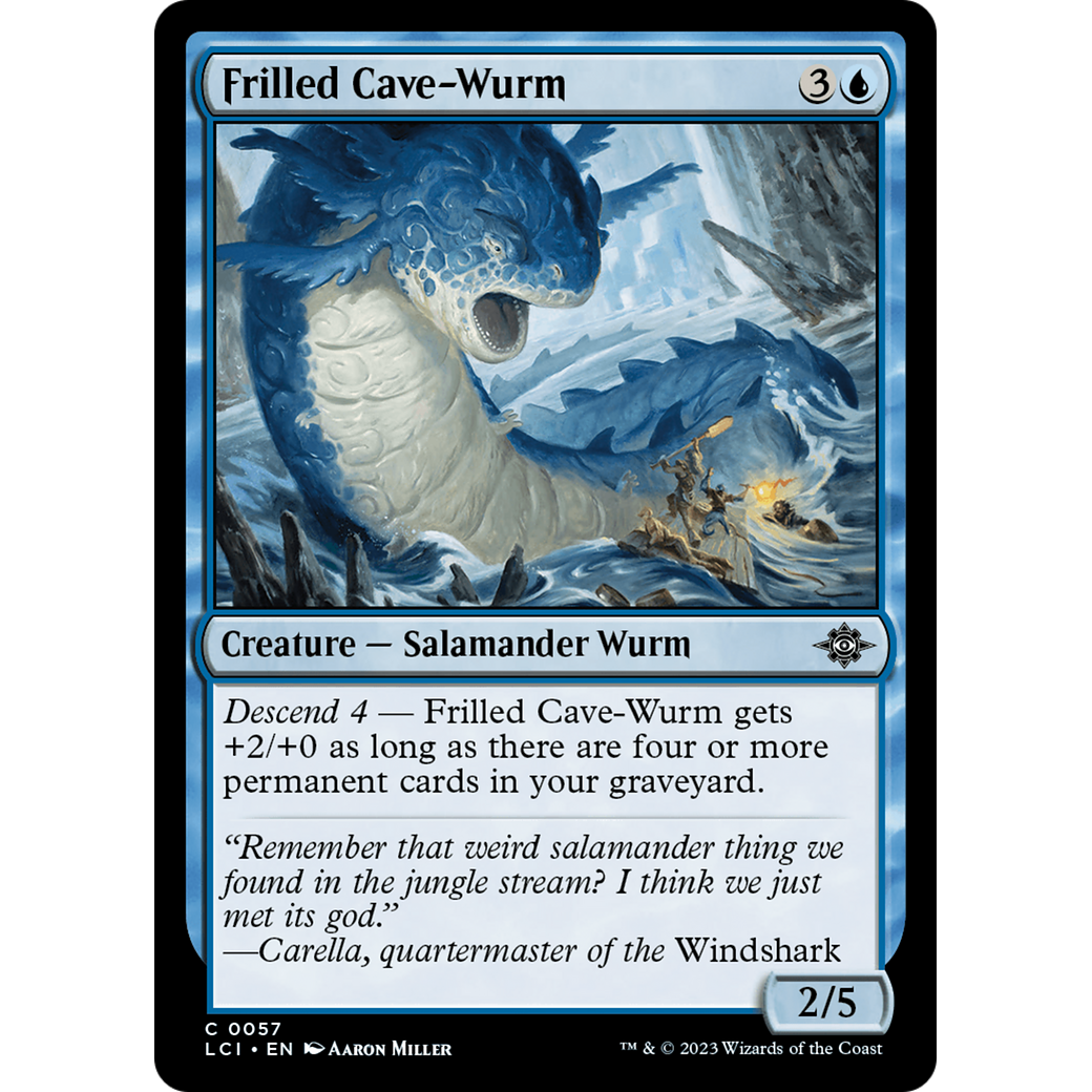 Frilled Cave-Wurm (LCI-057) - The Lost Caverns of Ixalan Foil