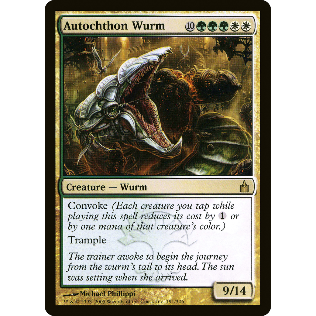 Autochthon Wurm (RAV-191) - Ravnica: City of Guilds Foil