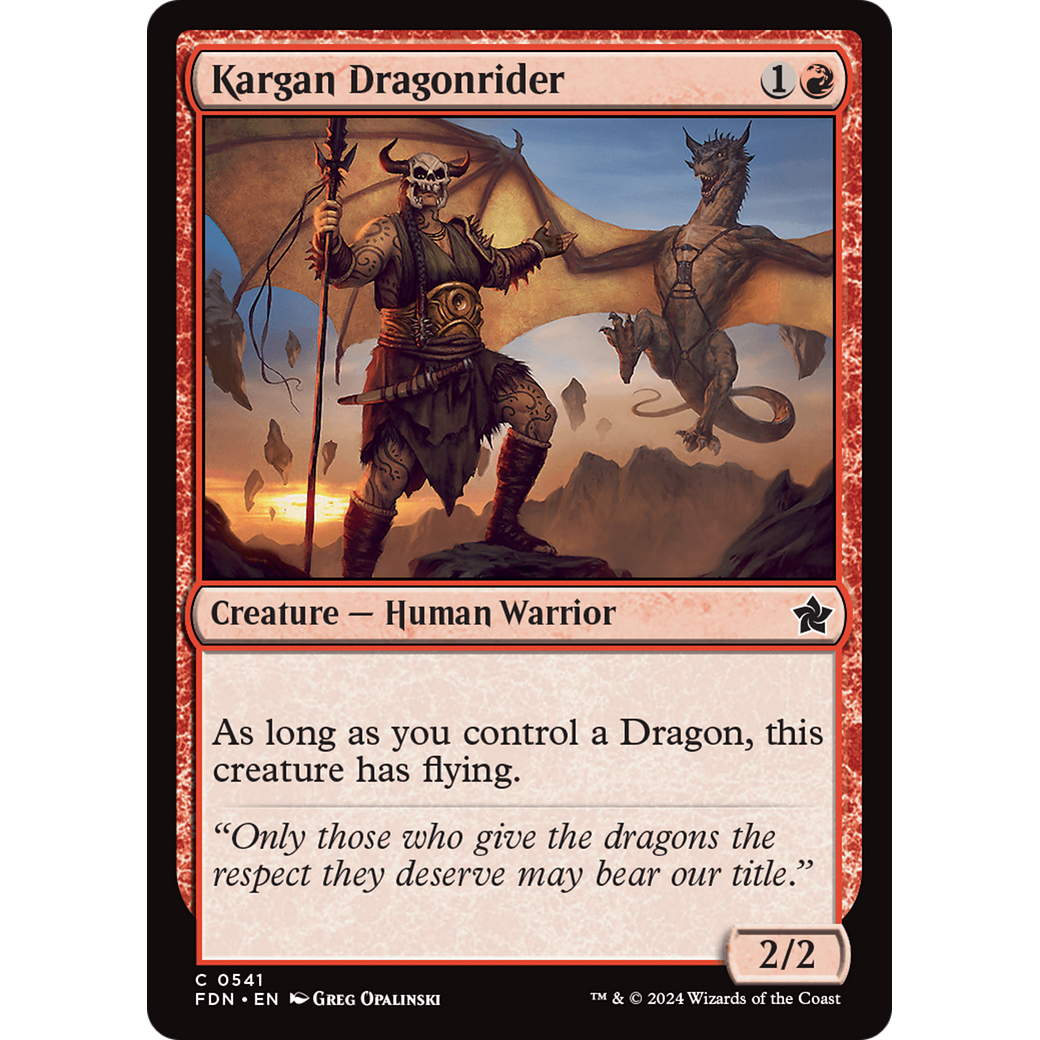 Kargan Dragonrider (FDN-541) - Foundations