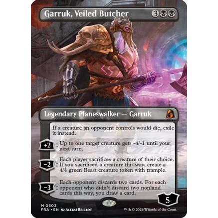 Garruk, Veiled Butcher (Borderless) (FRA-303) - Reality Fracture