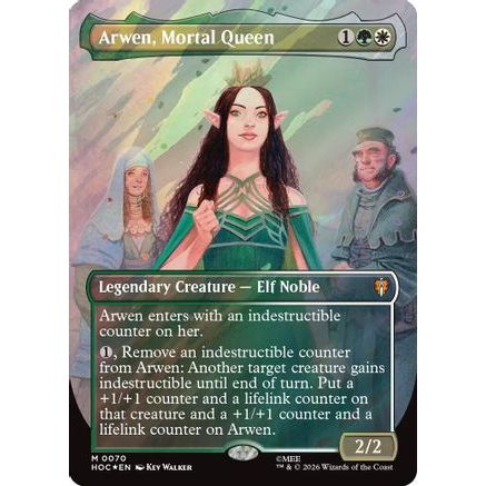 Arwen, Mortal Queen (Borderless) (Surge Foil) (HOC-070) - The Hobbit: Eternal-Legal Foil