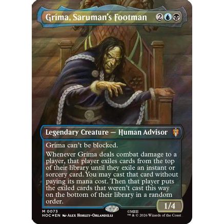 Grima, Saruman's Footman (Borderless) (Surge Foil) (HOC-073) - The Hobbit: Eternal-Legal Foil