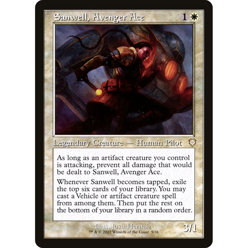Sanwell, Avenger Ace (Retro Frame) (BRC-005) - The Brothers' War Commander