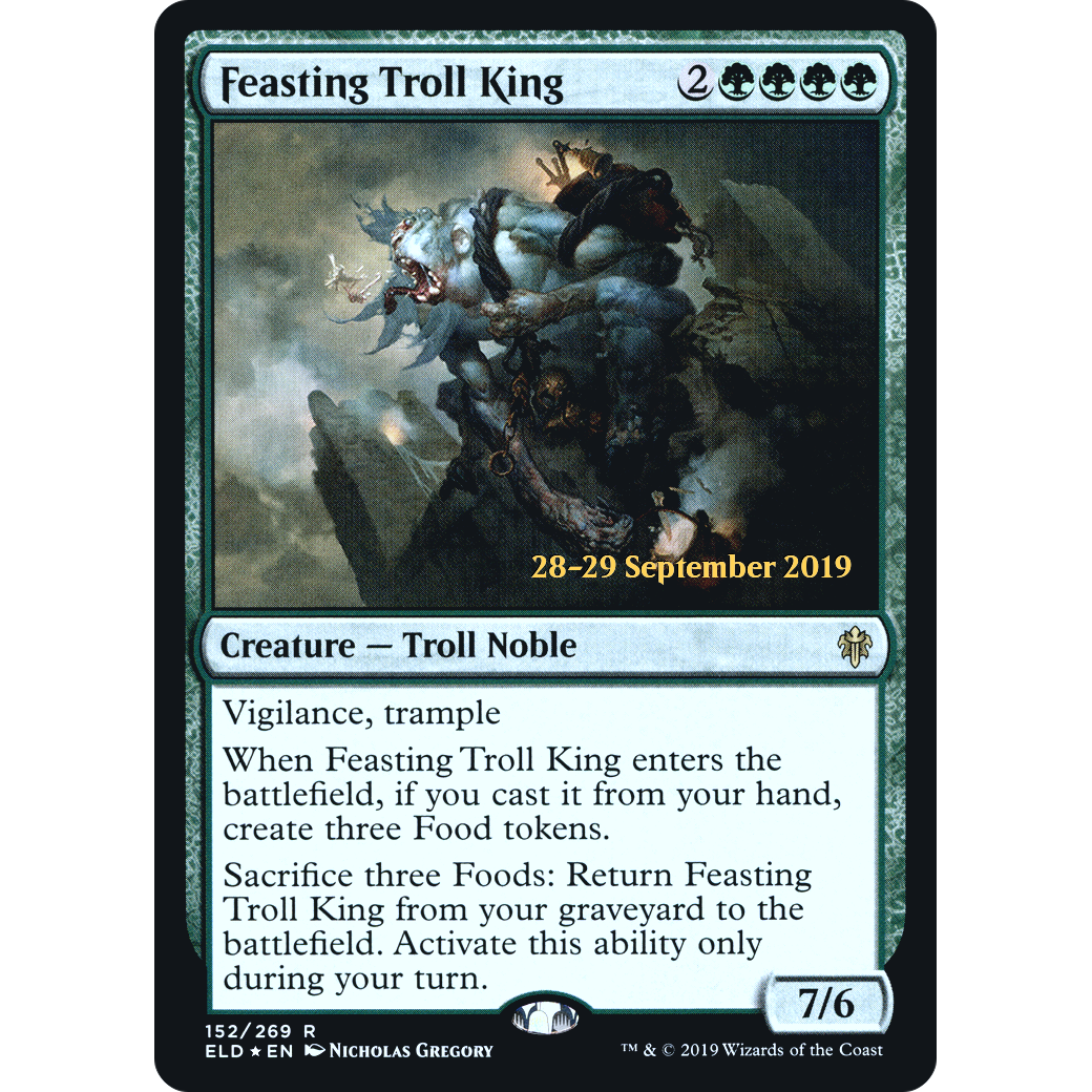 Feasting Troll King (PRE-152) - Throne of Eldraine Promos Foil