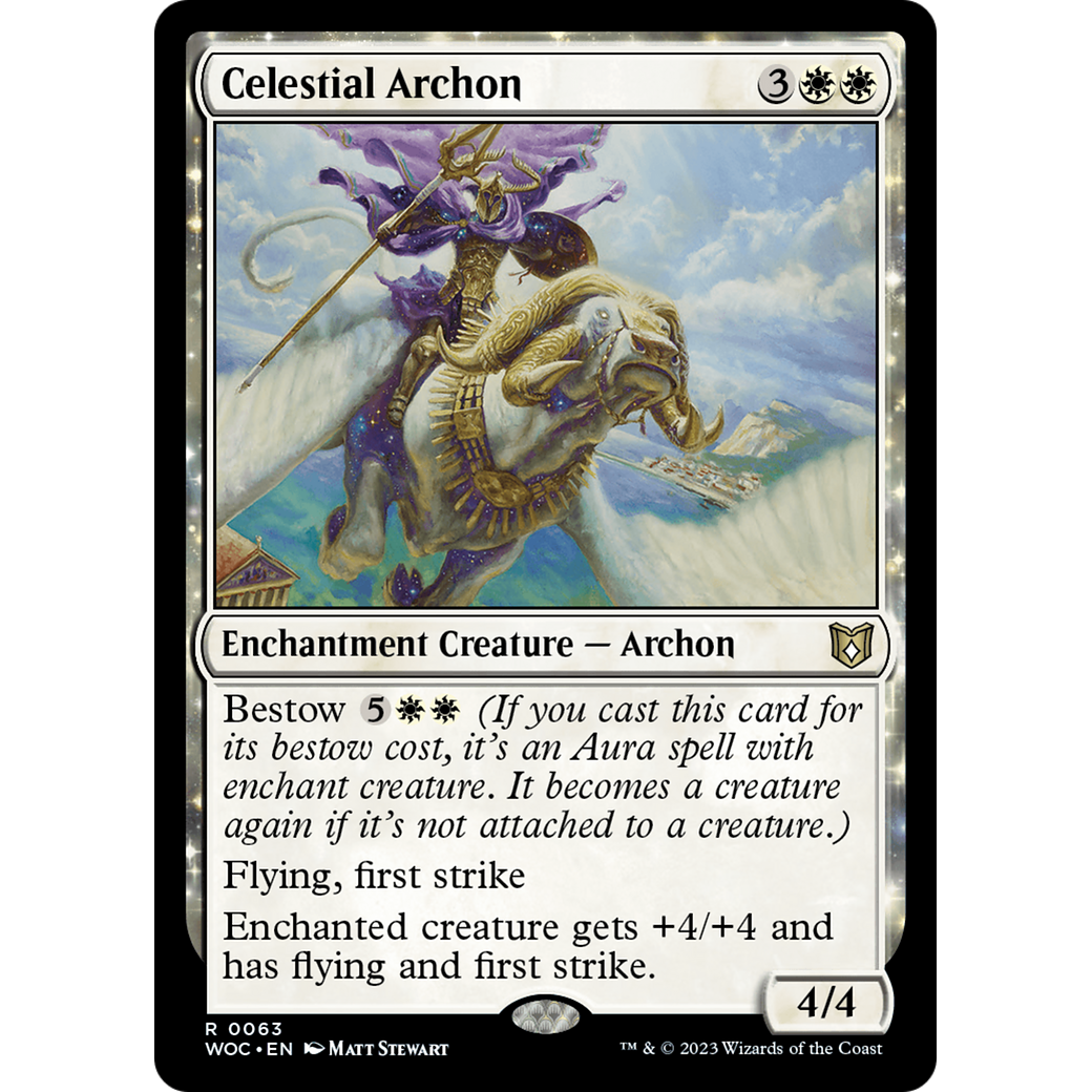Celestial Archon (WOC-063) - Wilds of Eldraine Commander: (enchantment)