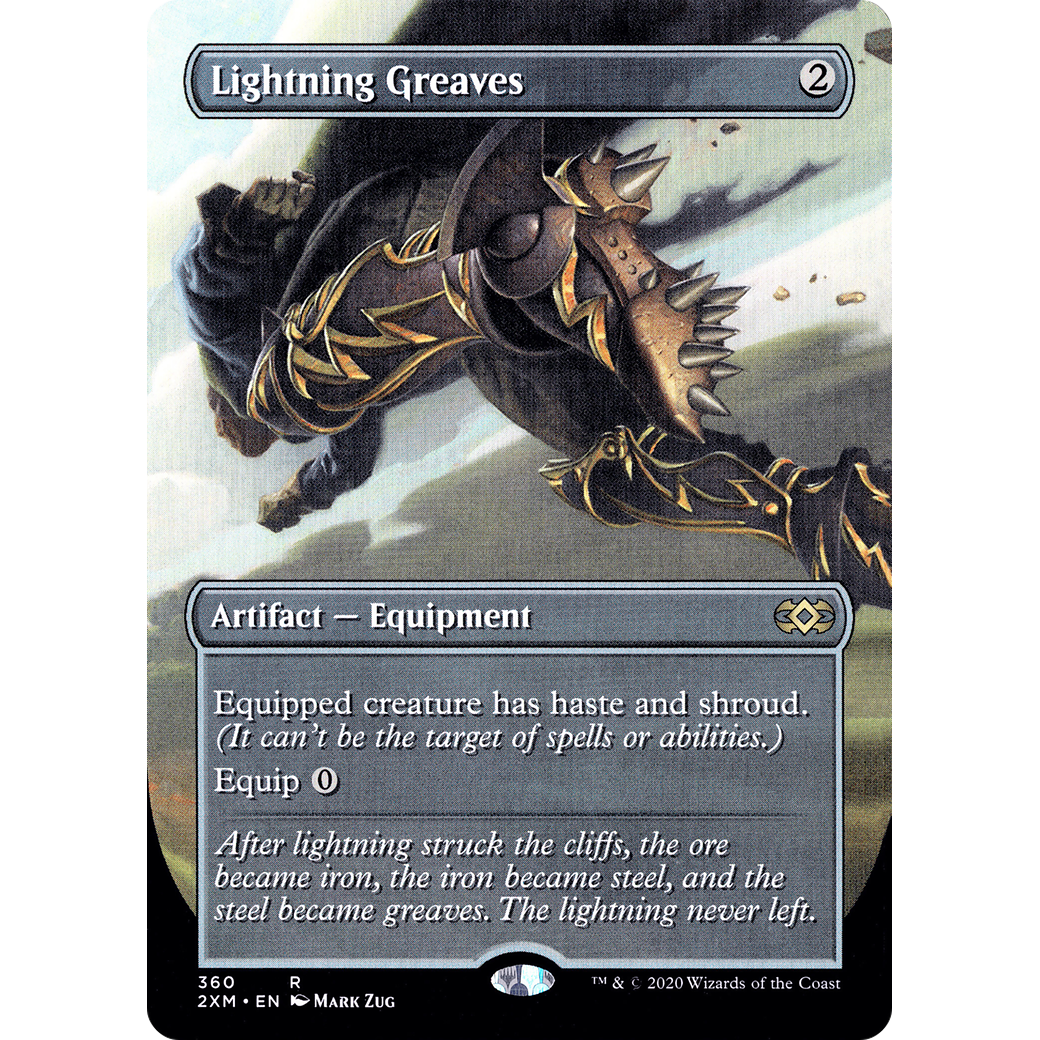 Lightning Greaves (Borderless) (2XM-360) - Double Masters (Borderless) Foil