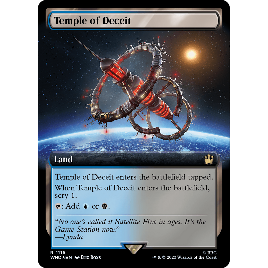 Temple of Deceit (Extended Art) (Surge Foil) (WHO-1115) - Doctor Who: (Extended Art) Foil