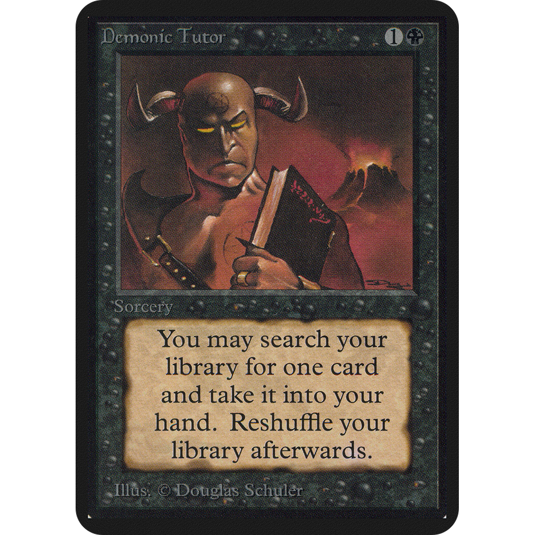 Demonic Tutor (LEA-) - Limited Edition Alpha