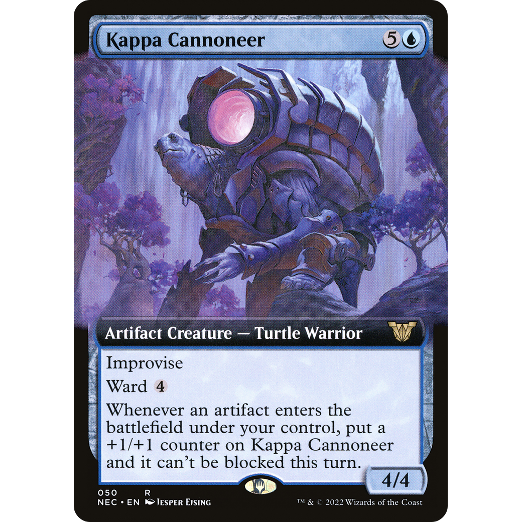 Kappa Cannoneer (Extended Art) (NEC-050) - Neon Dynasty Commander: (Extended Art)