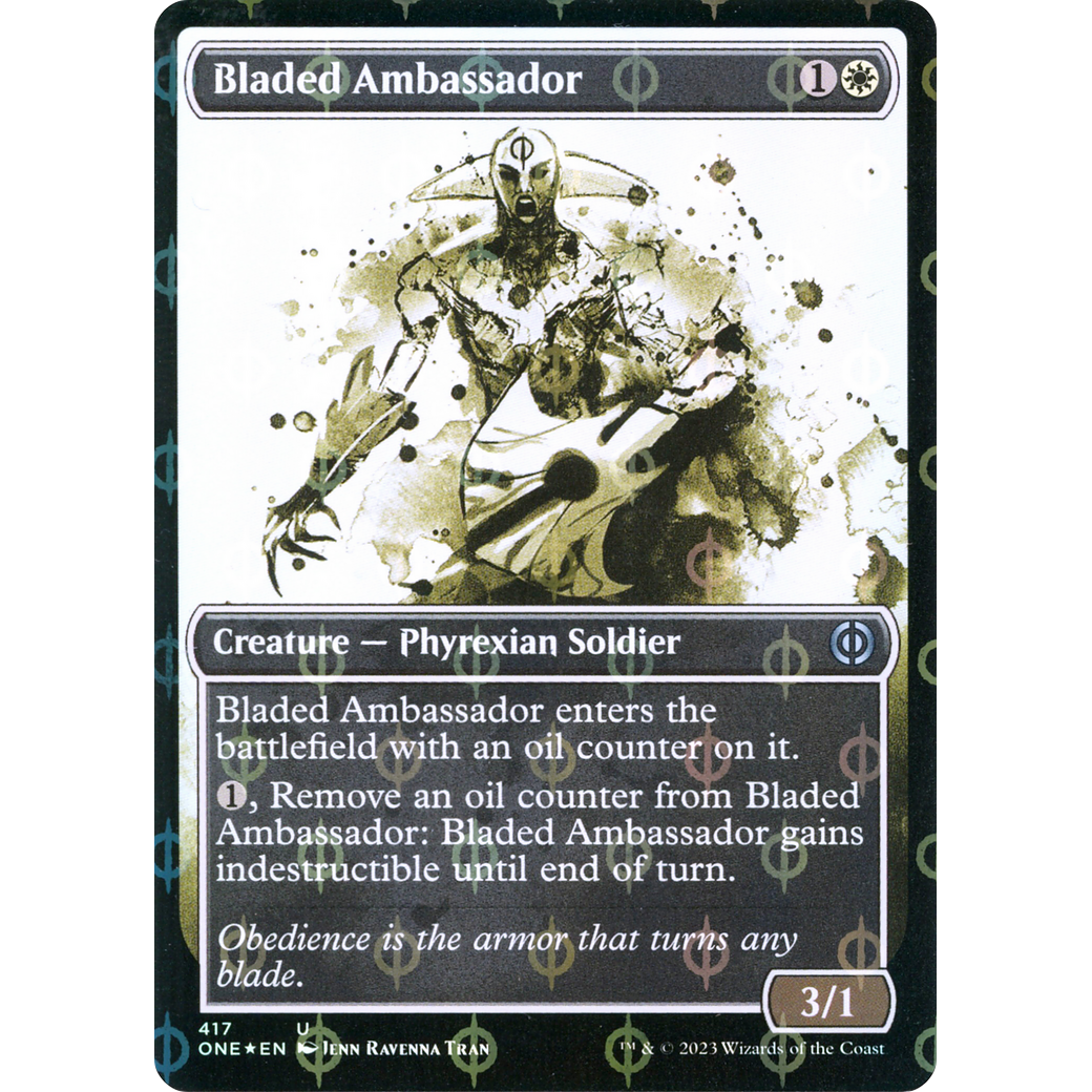 Bladed Ambassador (ONE-417) - Phyrexia: All Will Be One: (Showcase) Foil