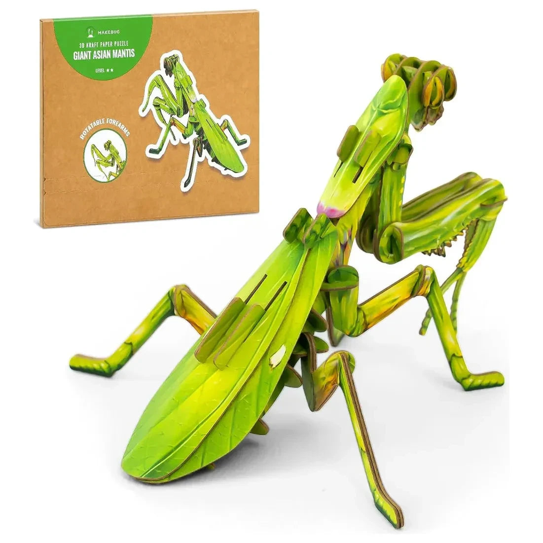 Giant Praying Mantis 3D Kraft Paper Puzzle
