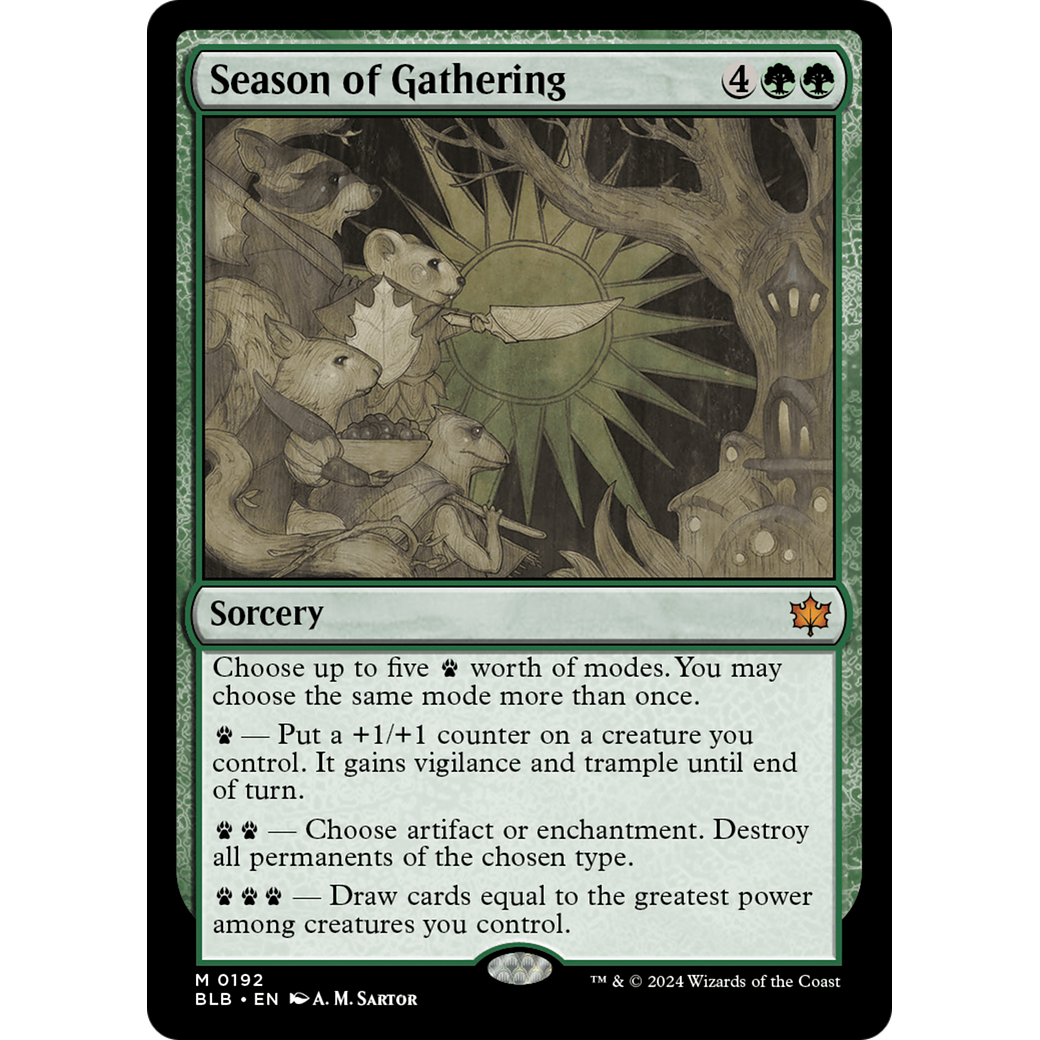 Season of Gathering (BLB-192) - Bloomburrow Foil