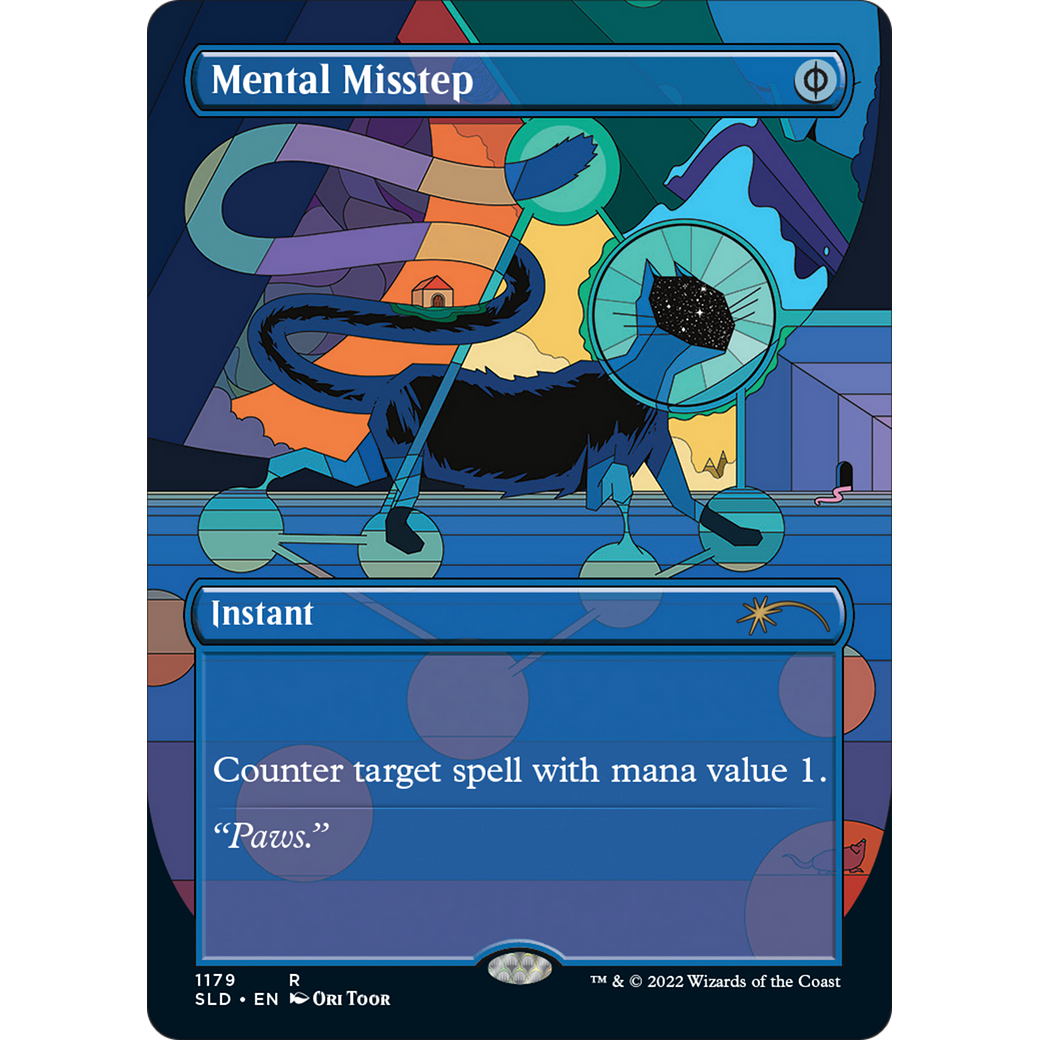 Mental Misstep (1179) (SLD-1179) - Secret Lair Drop (Borderless) Foil