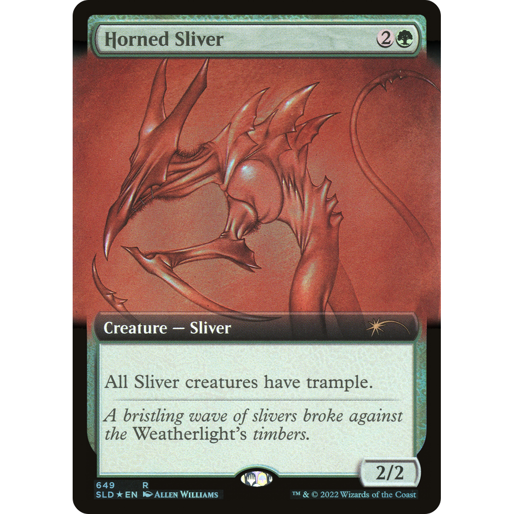 Horned Sliver (Extended Art) (SLD-649) - Secret Lair Drop: (Extended Art) Foil